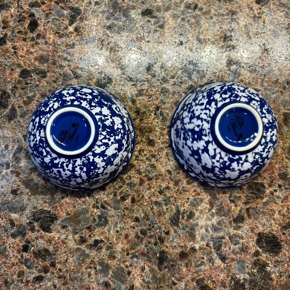 New The Pioneer Woman Dipping Bowls Set of 2 Cobalt Splatterware Dip Bowl 3.1" - Picture 5 of 5